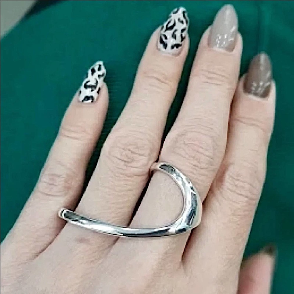 NEW STERLING SILVER IRREGULAR ADJUSTABLE RESIZABLE RING